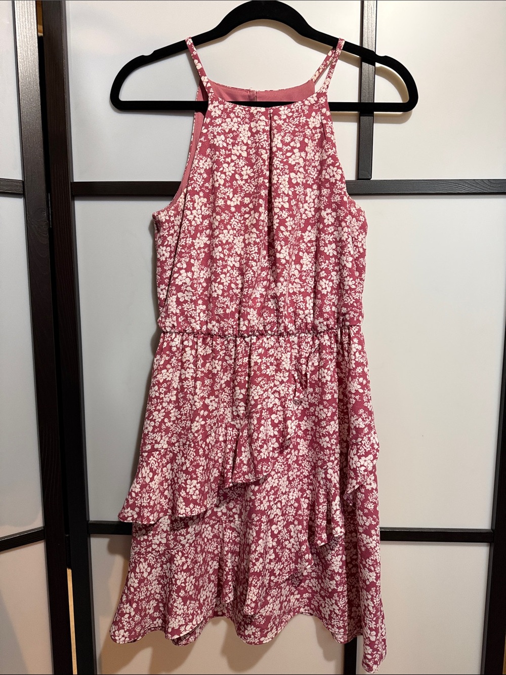 Iz Byer Pink Floral Mini Dress